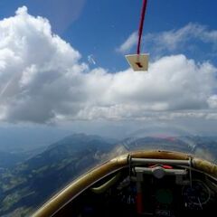 Flugwegposition um 12:02:50: Aufgenommen in der Nähe von Gemeinde Damüls, Damüls, Österreich in 2634 Meter